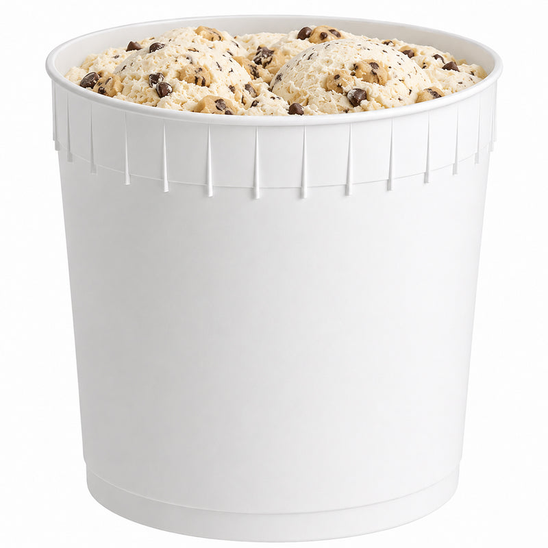 2.5 Gallon White HDPE Gelato Container - 44/Case