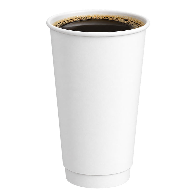 20 oz. White Double Wall Paper Coffee Cup - 500/case