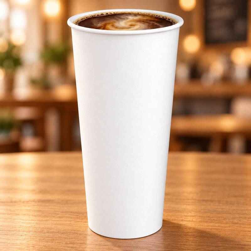20 oz. White Paper Coffee Cup - 600/Case