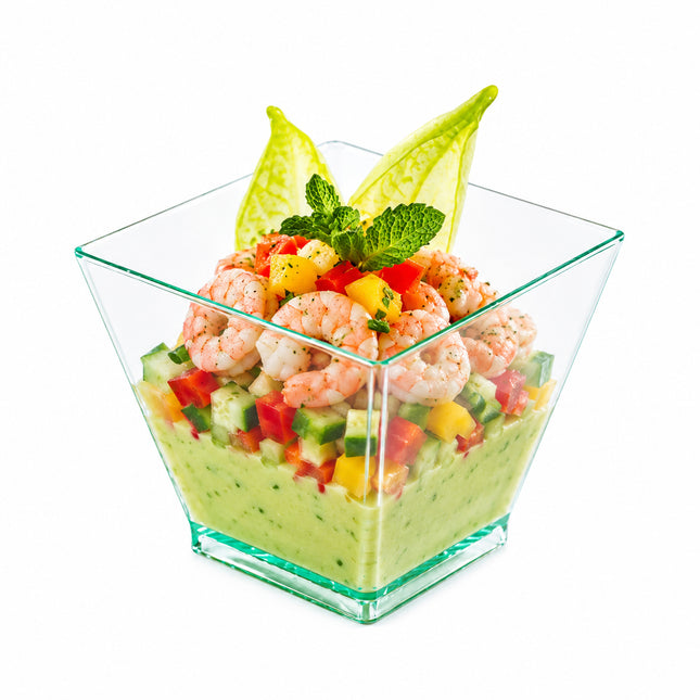 2 oz Square Sea Green Plastic Mini Kova Cup 400/Case