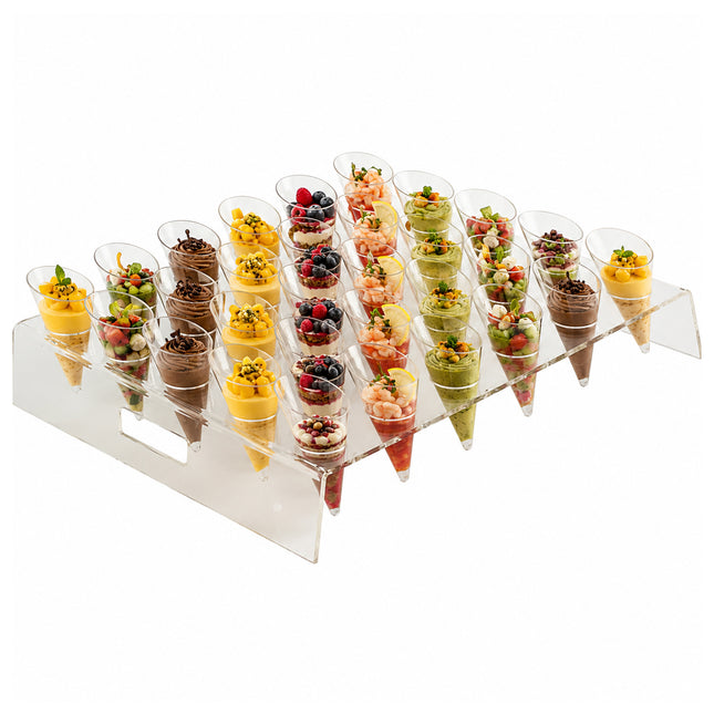 Square Buffet Display for 30 Mini Plastic Cones