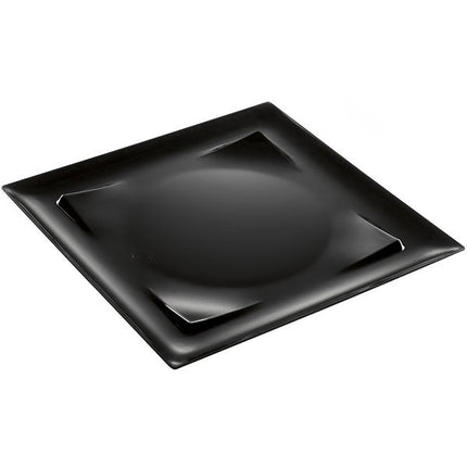 Sapphire Premium Black Plastic Plate 6 in. 100/Case
