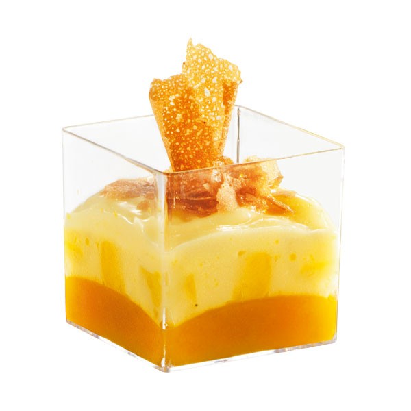 2.5 oz Square Clear Plastic Cup 200/Case
