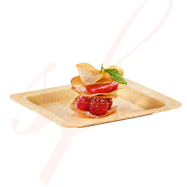 Square Natural Bamboo Plate 3.5 inch