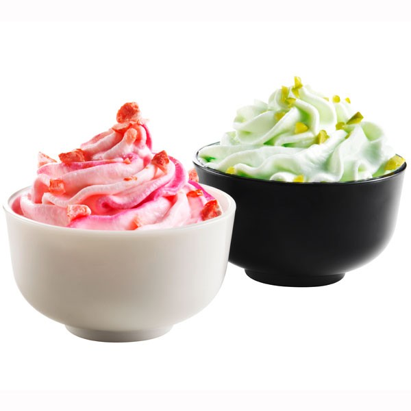 Black and White Mini Plastic Bowl 1 oz. - 200/Case