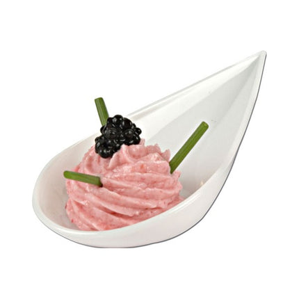 White Plastic Tear Drop Spoon - 200/Case