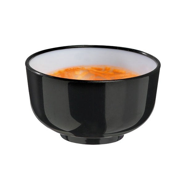 Black and White Mini Plastic Bowl 1 oz. - 200/Case