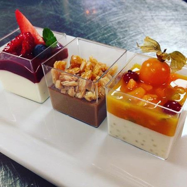 2.5 oz Square Clear Plastic Cup 200/Case