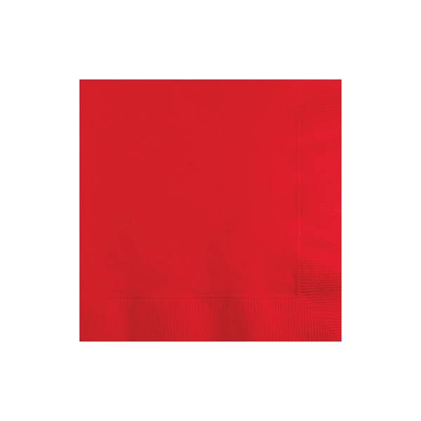 Red Beverage Paper Napkin - 50/Bag