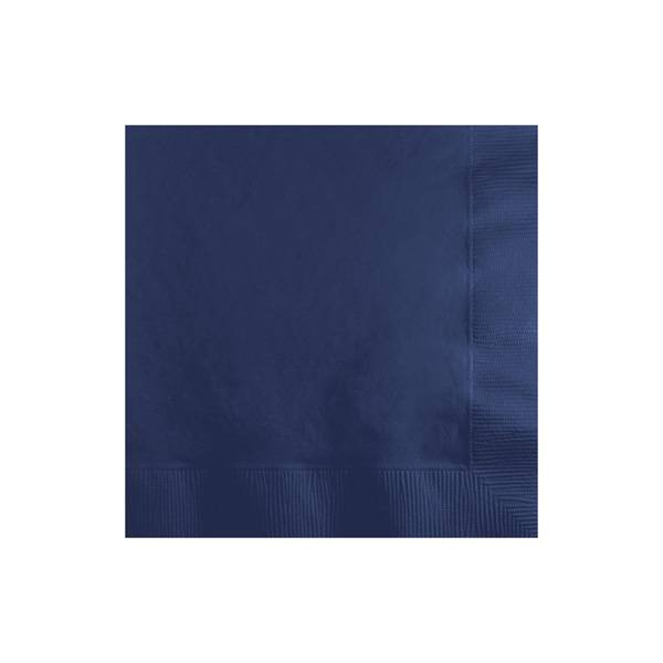 Navy Blue Beverage Paper Napkin - 50/Bag