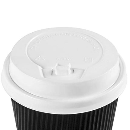 White Hot Paper Cup Lid for 8-20 oz. - 500/Case