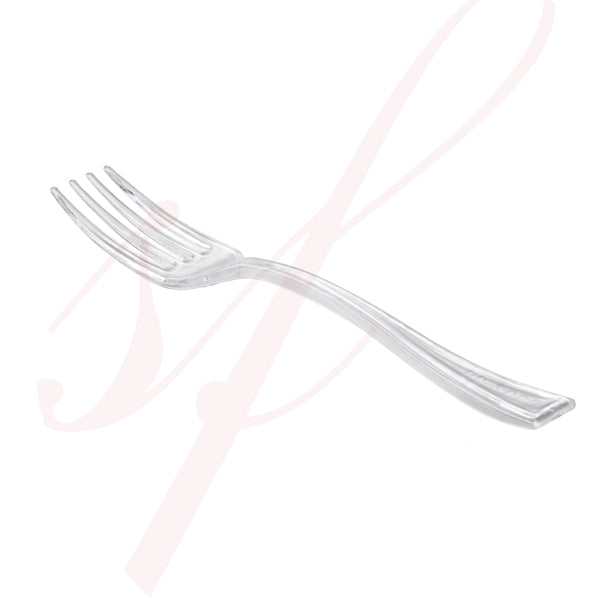 4" Clear Plastic Tasting Fork - 500/Case