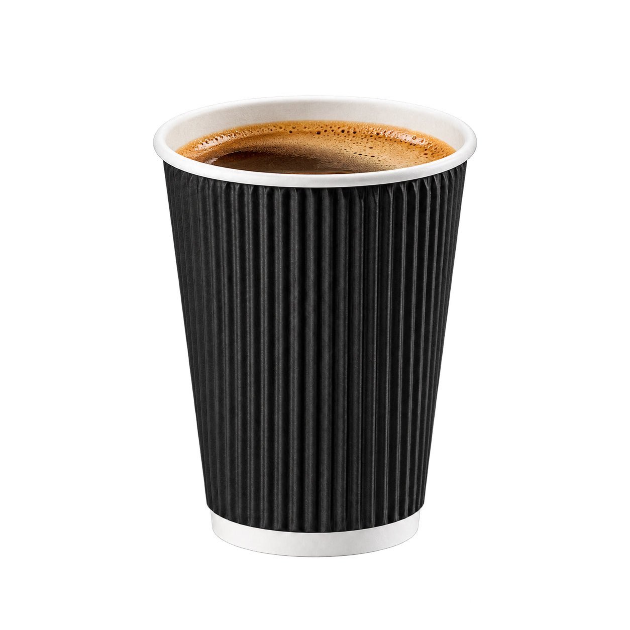 8 oz Black Ripple Wall Paper Coffee Cup by Sweet Flavor