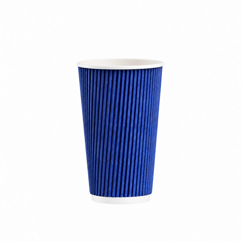12 oz. Blue Ripple Wall Paper Coffee Cup - 500/Case