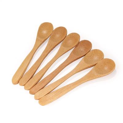 3.5" Natural Bamboo Spoon - 100/Bag