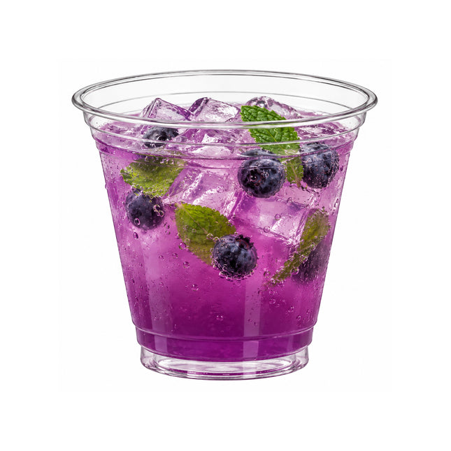 9 oz. Clear PET Customizable Plastic Cold Cup  - 1000/Case