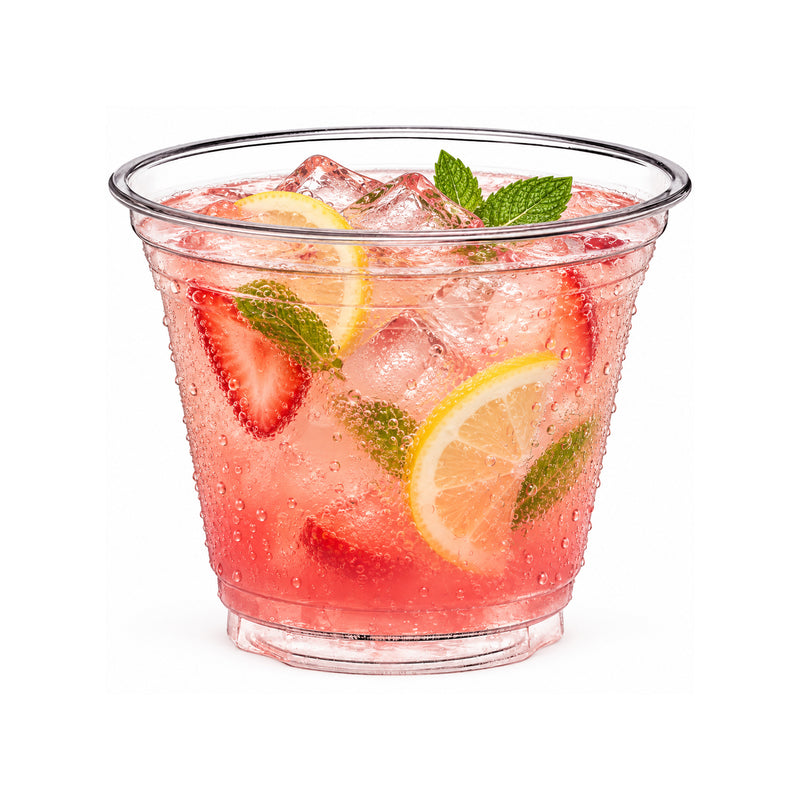 9 oz. Clear PET Customizable Plastic Cold Cup  - 50/Case