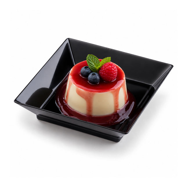 Mini Plastic Plate Black 2.5 in. 200/Case