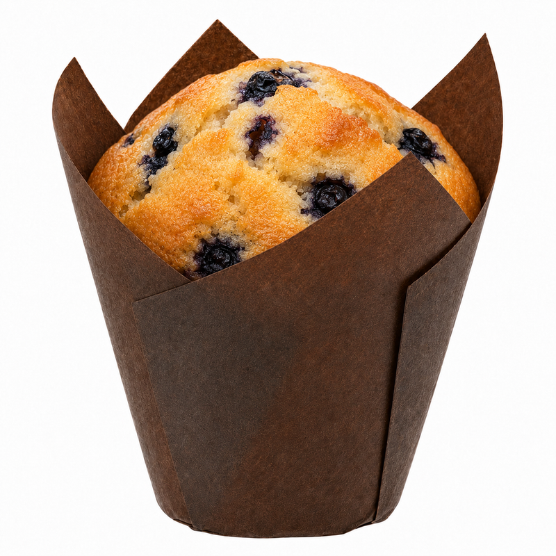 Brown Tulip Baking Cup 2" x 3.15" - 100/Case