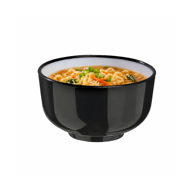 1 oz. Black and White Mini Plastic Bowl - 200/Case