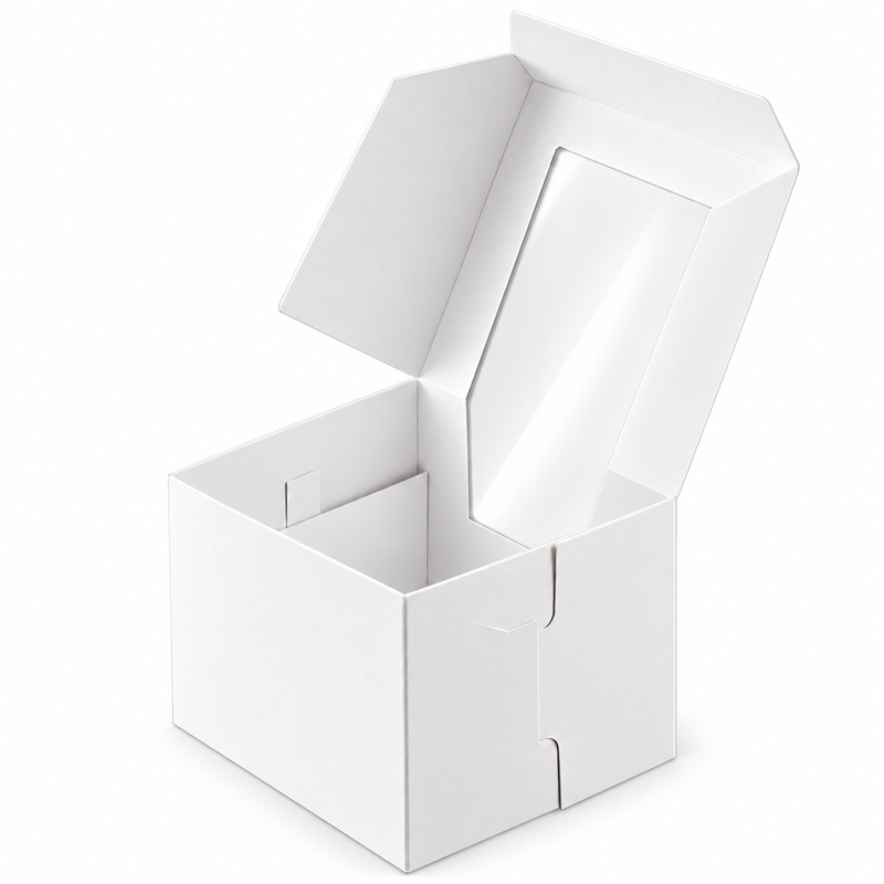 4" x 4" x 4" White Window Cupcake / Bakery Box - 200/Case
