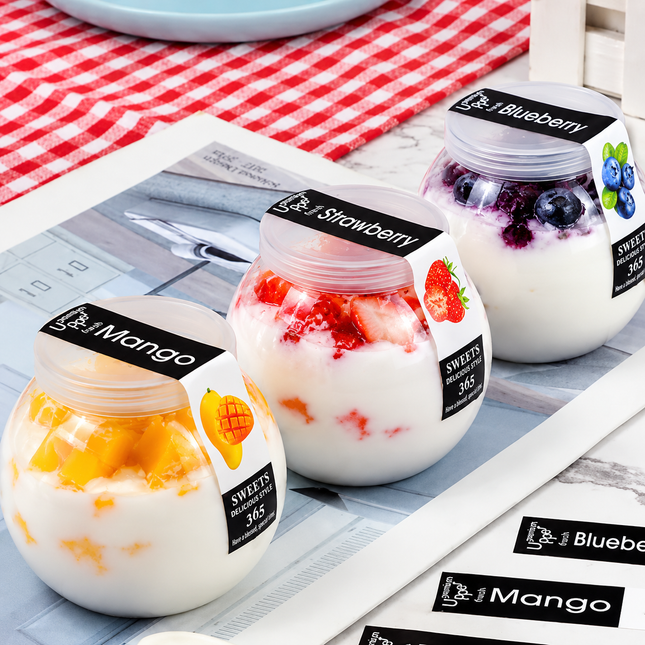 3 Oz. Plastic Dessert Jar with Lid - 200/Case