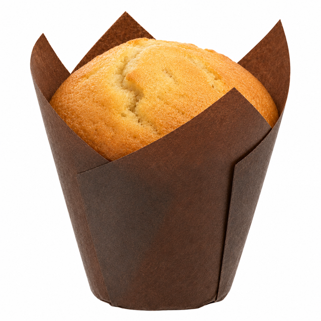 Brown Tulip Baking Cup 2" x 3.15" - 4000/Case