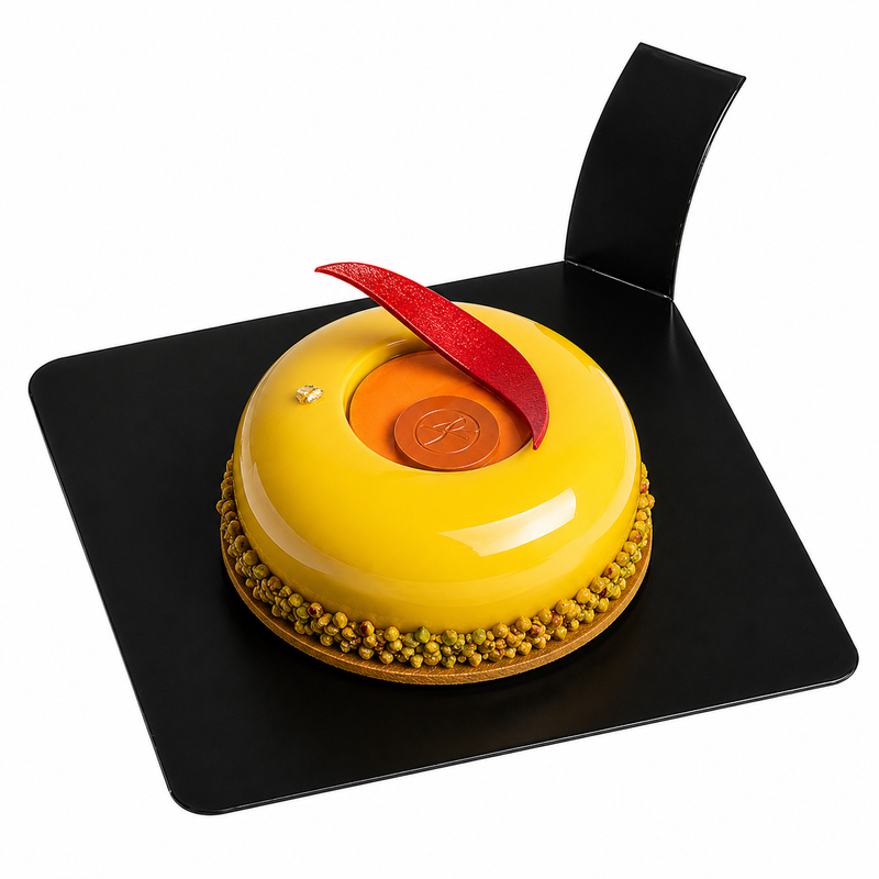 Square Black Recyclable Dessert Board - 100/Case
