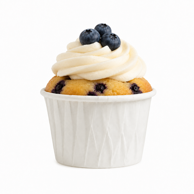 White Paper Cupcake Baking Cup 2.5" x 1.5" - 100/Case