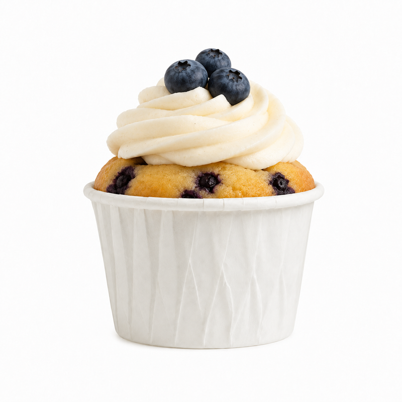 White Paper Cupcake Baking Cup 2.5" x 1.5" - 100/Case