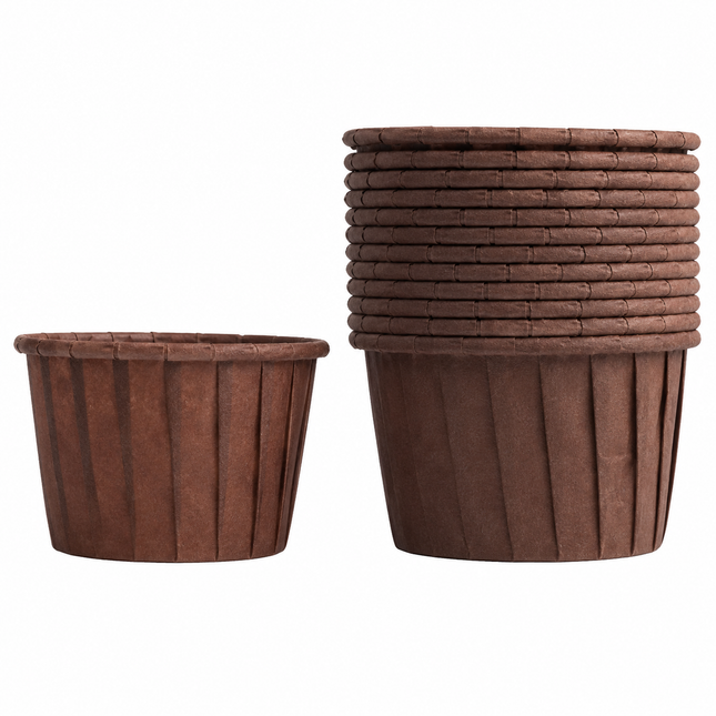 Brown Paper Cupcake Baking Cup 2.5" x 1.5" - 100/Case