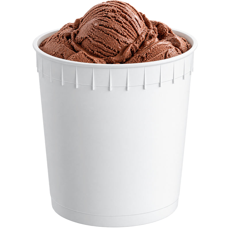 3 Gallon White HDPE Gelato Container - 40/Case