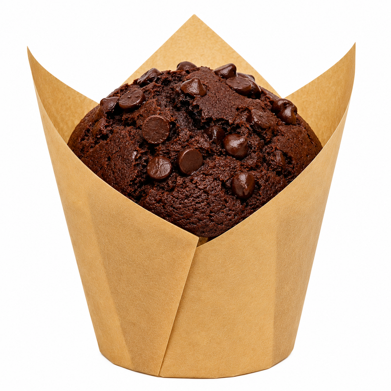 Natural Tulip Baking Cup 2" x 3.15" - 100/Case