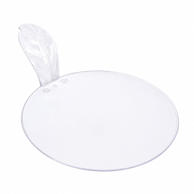 Round Clear Recyclable Single Serve Dessert Board with tab - 1200/Case