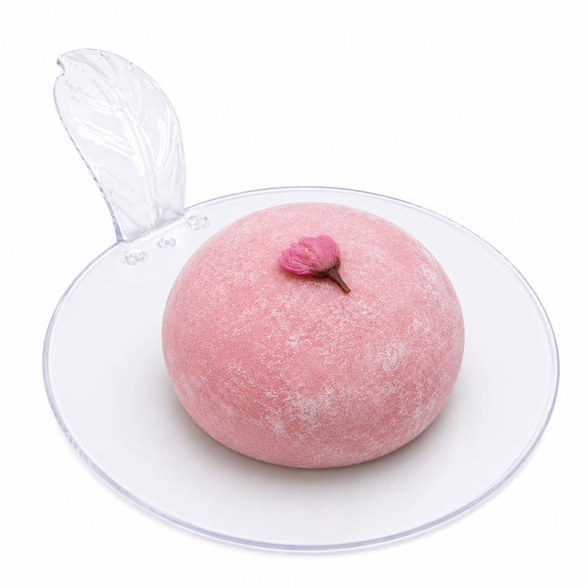 Round Clear Recyclable Single Serve Dessert Board with tab - 1200/Case