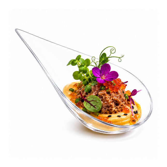Clear Plastic Teardrop Tasting Spoon - 200/Case