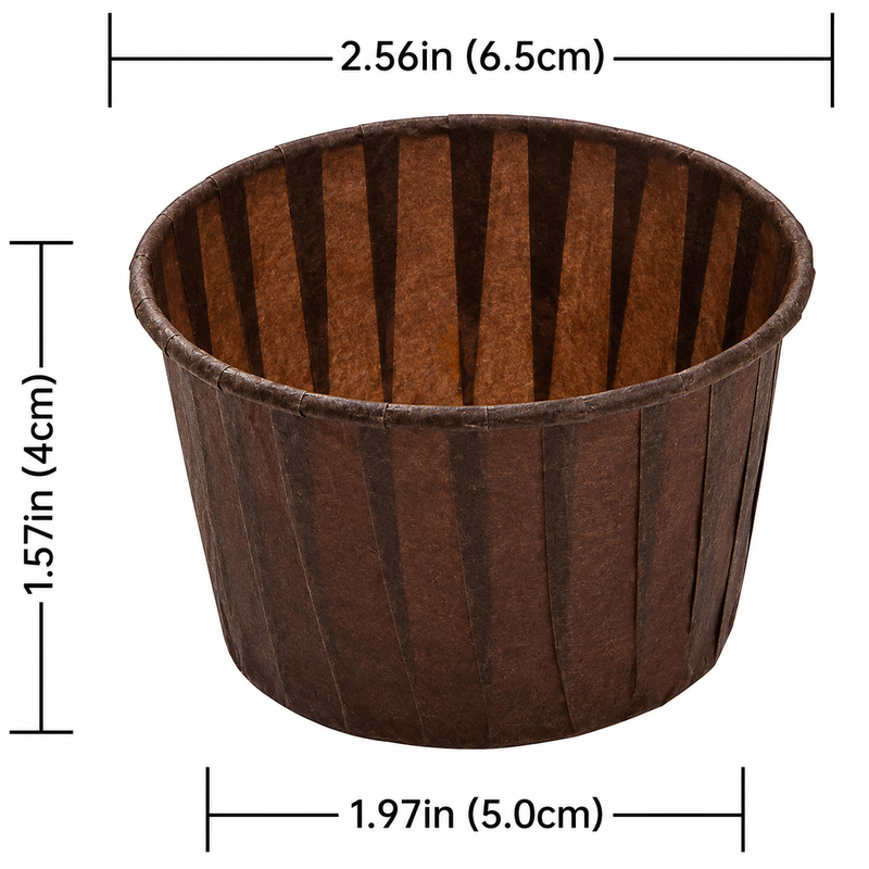 Brown Paper Cupcake Baking Cup 2.5" x 1.5" - 100/Case