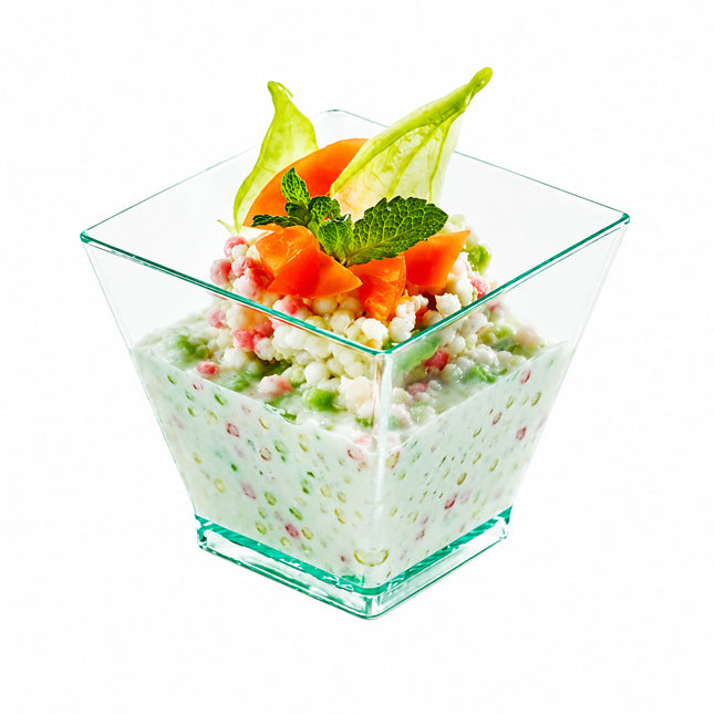 2 oz Square Sea Green Plastic Mini Kova Cup 400/Case