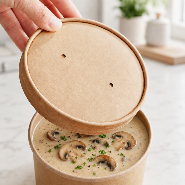 Lids for Kraft Soup & Gelato Container 26/32 oz. 500/Case