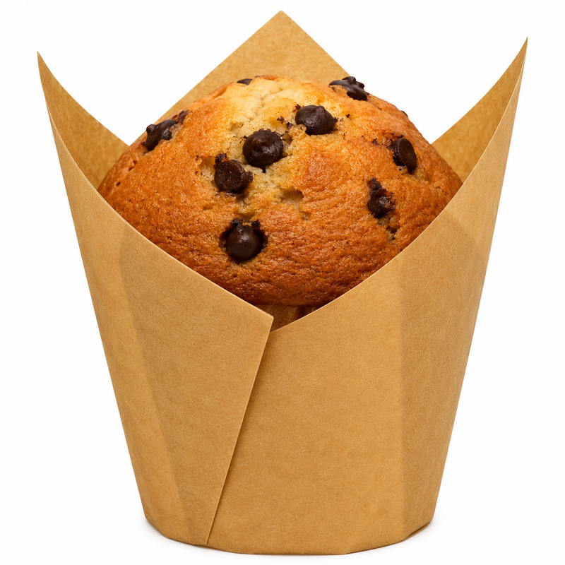 Natural Tulip Baking Cup 2" x 3.15" - 100/Case