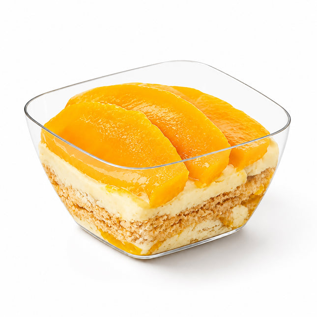 2 oz Recyclable Square Mini Plastic Bowl - 100/Case