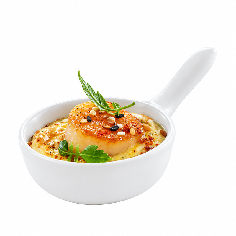 2 oz. Porcelain Mini Sauce Pan - Pack of 6