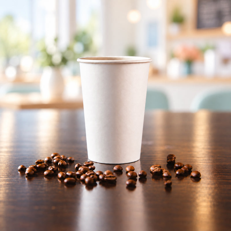 8 oz. White Paper Coffee Cup - 1000/Case
